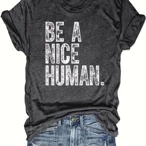 Dark Gray Tee with Positive Message